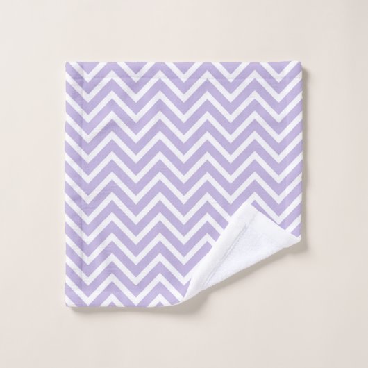 Elegant Chevron Pattern on Gray and White (Gant de toilette)