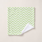 Elegant Chevron Pattern on Sage Green and White (Gant de toilette)