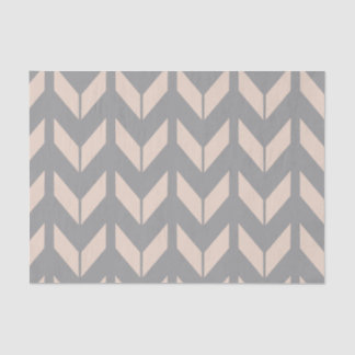 Elegant Chevron Pink and Grey Tissue Paper Tissuepapier