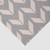 Elegant Chevron Pink and Grey Tissue Paper Tissuepapier (Detail)