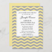 Elegant Chevron Unisex Baby shower Uitnodiging (Voorkant / Achterkant)