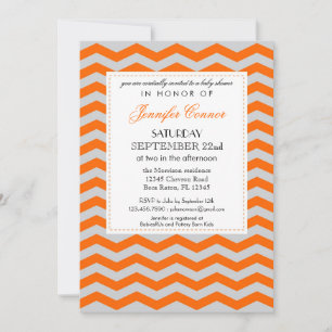 Elegant Chevron Unisex Baby shower Uitnodiging
