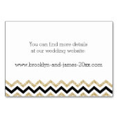 Elegant Chevron Wedding Accommodatie Kaarten (Achterkant)