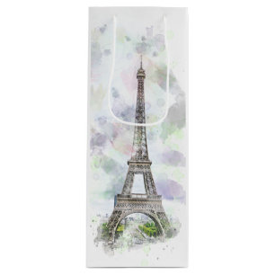Elegant Chic Artistic Eiffel Tower Paris, Frankrij Wijn Cadeautas