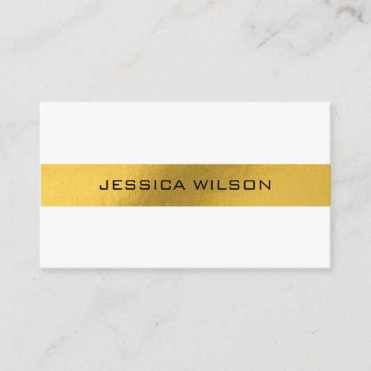 Élégant chic avec carte de visite à cadre feuille  (Devant)