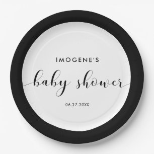 Elegant chic Baby shower Papieren Bordje