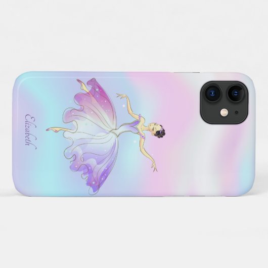 Elegant Chic Ballerina Rainbow Holographic Case-Mate iPhone Case (Achterkant (horizontaal))