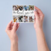 elegant chic bedankt jullie 8 foto ' s collage bru flyer (Hand)