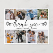 elegant chic bedankt jullie 8 foto ' s collage bru flyer (Voorkant)