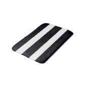 Elegant Chic Black en White Striped Bathroom Badmat (Gekanteld)