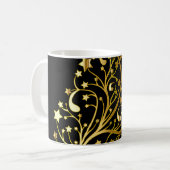 Élégant Chic Black Gold Stars Stylish Party Mug (Devant gauche)