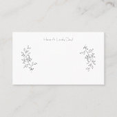Elegant Chic Black & White Botanical Leaves Cards Plaatskaartje (Voorkant)