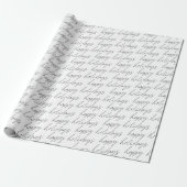 Elegant Chic Black White-minimalistisch Prettige f Cadeaupapier (Uitgerold)