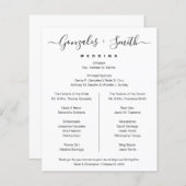 Elegant Chic Black White Simple Bridge-party (Voorkant / Achterkant)