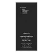 Elegant Chic Black White Tarifs Menu Service (Dos)