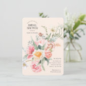 Elegant chic  bloom spring florale tuin kaart (Staand voorkant)