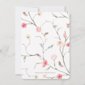 Elegant chic  bloom spring florale tuin kaart (Achterkant)