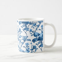 Elegant Chic Blue Roos Floral