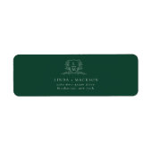 Elegant & Chic botanical crest monogram wedding La Etiket (Voorkant)