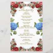 Elegant Chic Bouquet Wedding Programme (Achterkant)