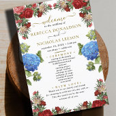 Elegant Chic Bouquet Wedding Programme