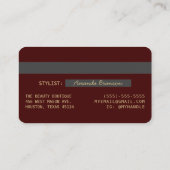 Élégant Chic Bourgogne Gold Luxury Carte de crédit (Dos)