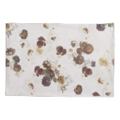 Elegant Chic Brown beige Rozen Floral Toile Kussensloop (Achterkant-Links)