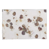 Elegant Chic Brown beige Rozen Floral Toile Kussensloop (Voorkant-Rechts)