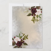 Elegant Chic Burgundy Rozen Kaart (Achterkant)