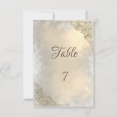 Élégant Chic Cadre de Table Carte (Devant)