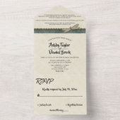 Elegant Chic  Classy Formal Modern Wedding All In One Uitnodiging (Binnen)