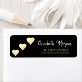 Élégant Chic, Coeurs d'or, Étiquette de adresse no (En situation)
