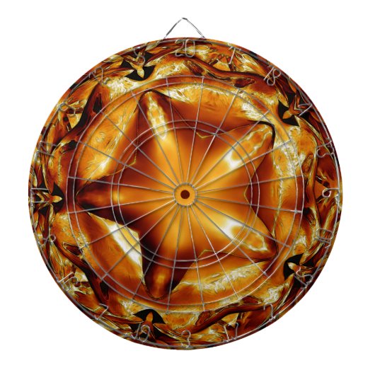 Elegant Chic Copper Gold Kerstster Dartbord (Voorkant)