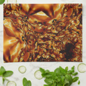 Elegant Chic Copper Gold Kerstster Theedoek (Gevouwen)