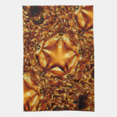Elegant Chic Copper Gold Kerstster Theedoek (Verticaal)