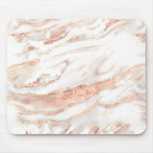 Elegant Chic Copper Roos Goud Marmer Muismat (Voorkant)