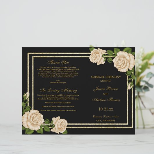 Elegant Chic Corner Ivory Roses programme de maria (Debout devant)