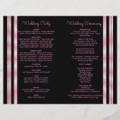 Elegant Chic Corner Rose Bouquet Wedding Programme (Achterkant)