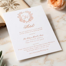 Élégant Chic Couronne Florale Monogramme Hôtel de 