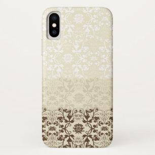 Elegant Chic Damask Lace Florals afgesloten iPhone X Hoesje