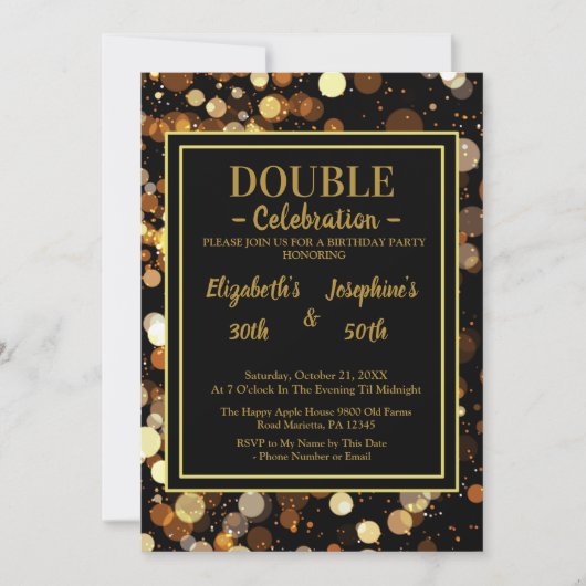 Élégant Chic Double Invitation Soiree (Devant)