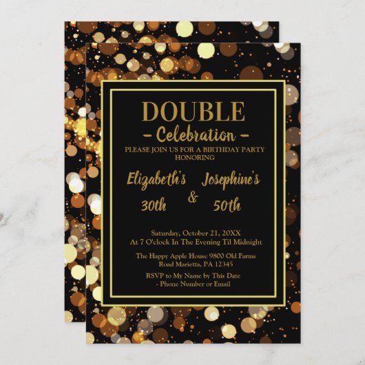 Élégant Chic Double Invitation Soiree (Devant / Derrière)