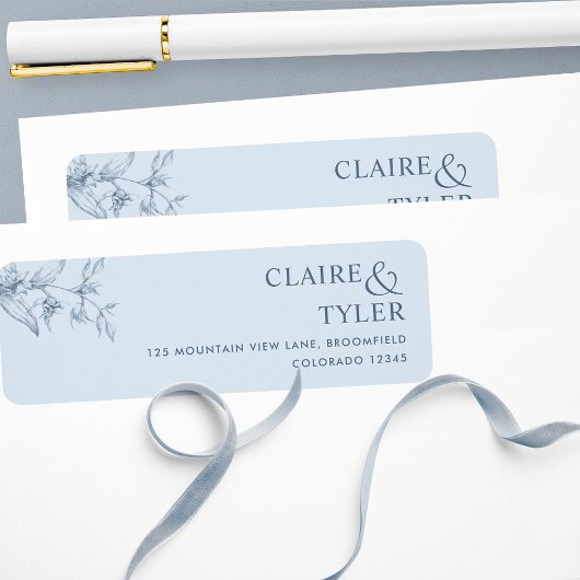 Elegant Chic Dusty Blue Wedding Etiket