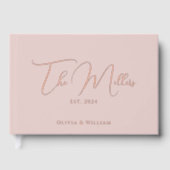 Élégant chic Dusty rose et Rose Mariage or Foil (Recto)