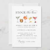 Élégant Chic Écriture Stockez le Bar Invitation po (Devant)