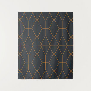 Elegant, chic, eenvoudig, luxe lijnpatroonkunst wandkleed
