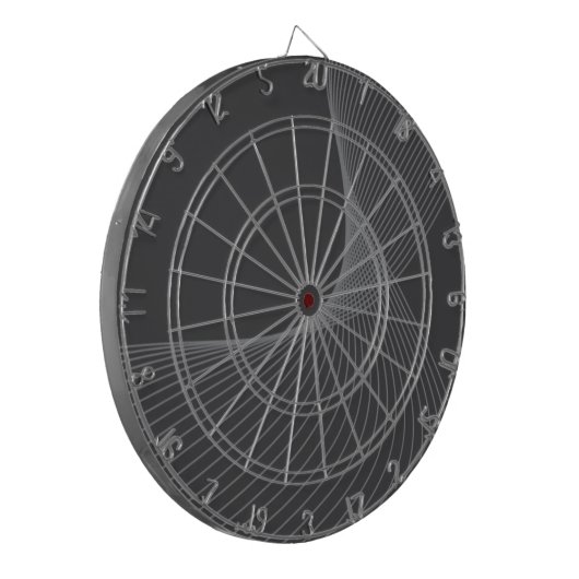 Elegant, chic, eenvoudig, modern grafisch patroon dartbord (Voorkant Links)