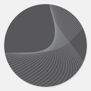 Elegant, chic, eenvoudig, modern grafisch patroon ronde sticker