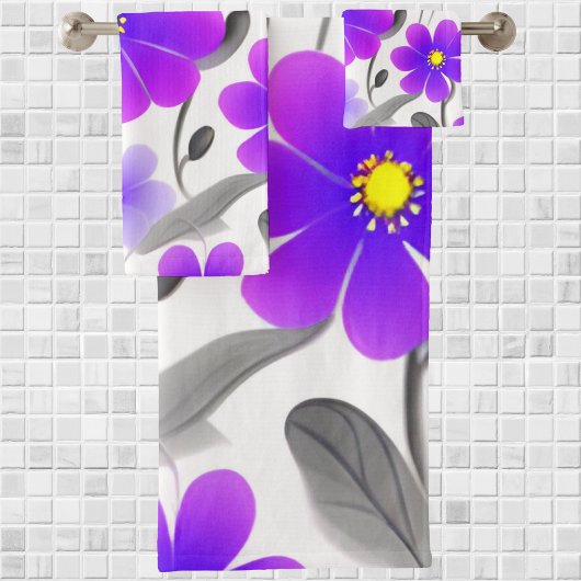 Élégant Chic Élégant Fleur Violet