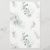 Élégant Chic Eucalyptus Botanique Carte de Jeu (Dos)